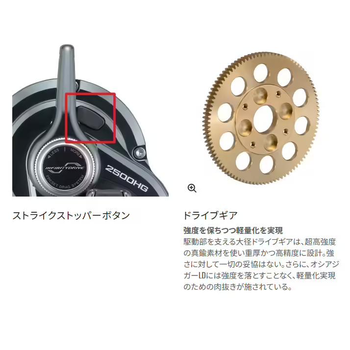 シマノ（SHIMANO） 送料無料 24 オシアジガー LD 2501MG : いとう釣具