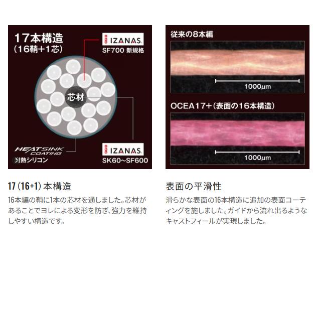 OCEA 送料無料 シマノ オシア 17+ PE 8号 300m 10m x 5カラー LD-A91Y