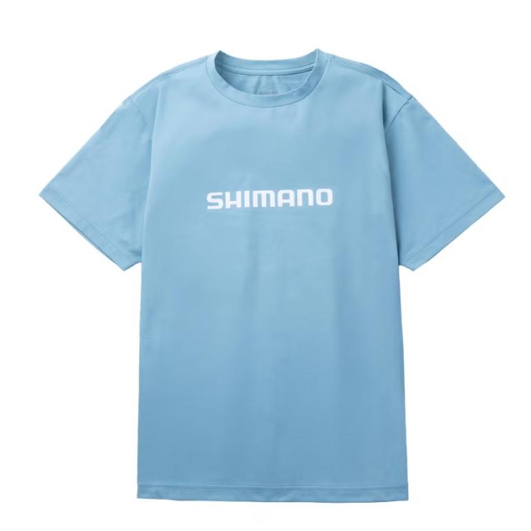 シマノ☆SH-021Z ドライロゴTシャツ （スモークブルー）L : 釣具