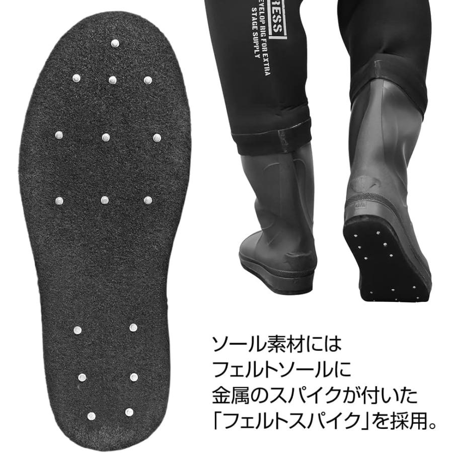 専用商品 DRESS》クロロプレン チェストハイウェーダー+ 胴付長靴 (ブラック
