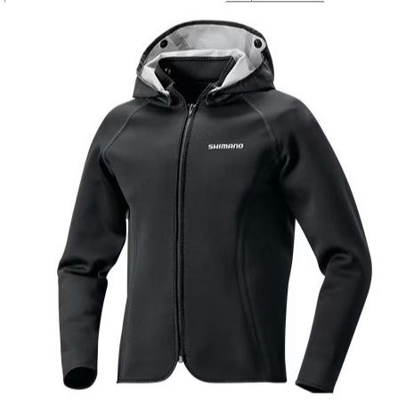 シマノ フィッシングウェア WJ-086T クロロプレン ジャケット  L  ブラック シマノ☆WJ-086T クロロプレンジャケット （ブラック）L : 釣具