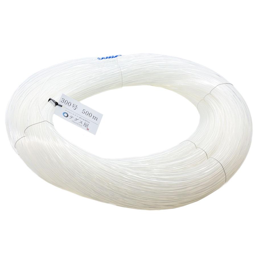 値下げしました！【300号 500m ナイロンテグス ハード(硬め)カセ巻 透明】※硬めなので、結節強度が重要な漁業用などには不向き の商品画像
