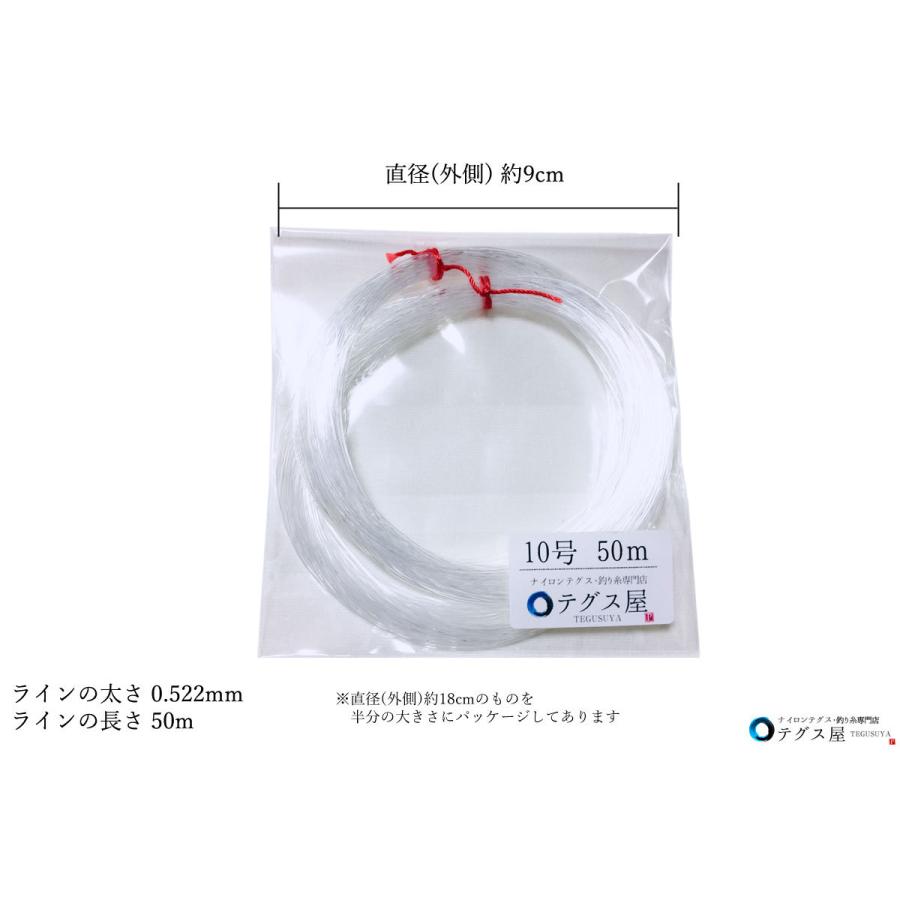 10号 50m ナイロン テグス 釣り糸 ライン 道糸 吊り下げ 小巻 スーパーロン 透明 高強度 国産 Dm便対応 代引不可 日時指定不可 T07 0101 テグス屋 Yahoo 店 通販 Yahoo ショッピング