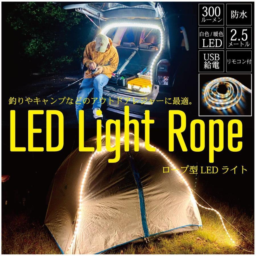 Outlet Led 防水 ロープ ライト 2 5m リモコン付 キャンプ アウトドア Usb給電式ライト フィッシィング 焚き火 0 40 釣king 通販 Yahoo ショッピング