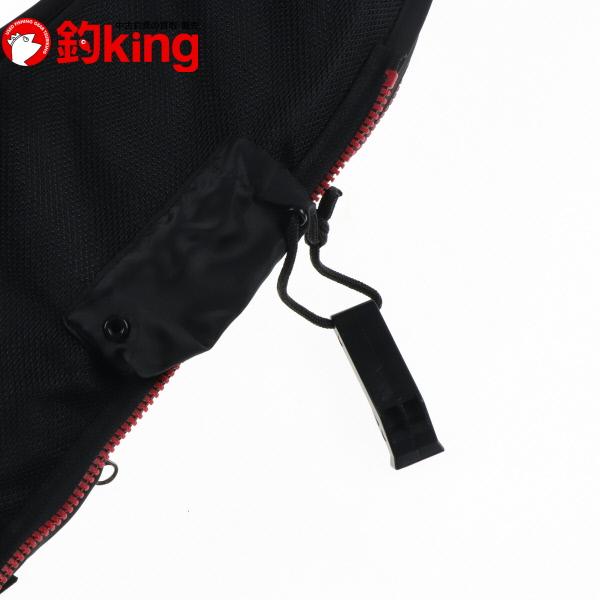 【新品特価】　Gamakatsu ライフジャケット ブラック×レッド　Mサイズ がまかつ Gamakatsu フローティングベスト ライフジャケット