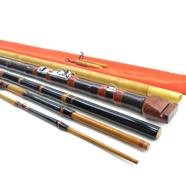 未使用品 俊貞作 石鯛竿 口巻黒塗 三本半継 5.6/U424LL : 釣king