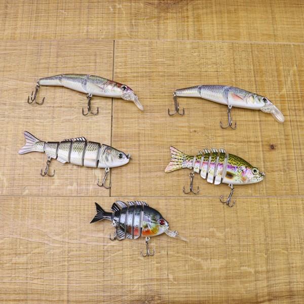 ジョイントルアー 多関節ルアー 5個セット リアルカラー リアル