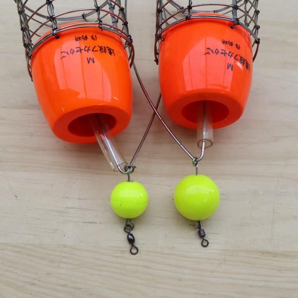 釣研 遠投フカセかご M 2個セット/ST2517S 美品 釣り 浮き うき フカセ