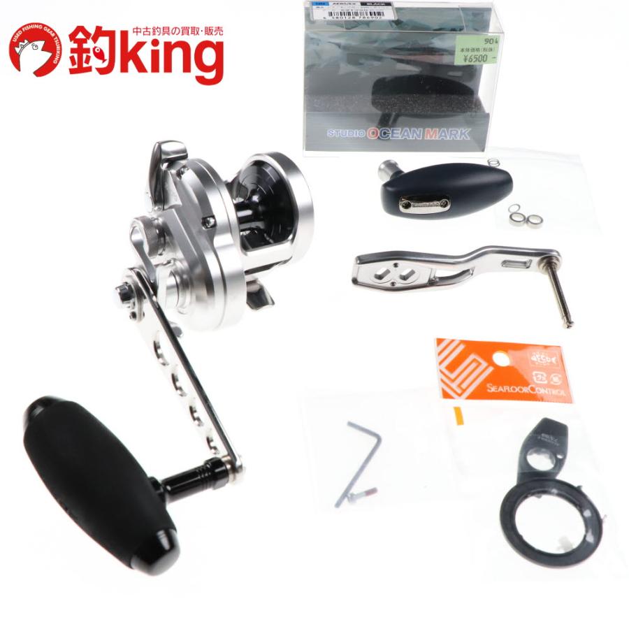 シマノ 17 オシアジガー 1500PG 嶋田工房ハンドル90mm、AE85ノブ付 （2 