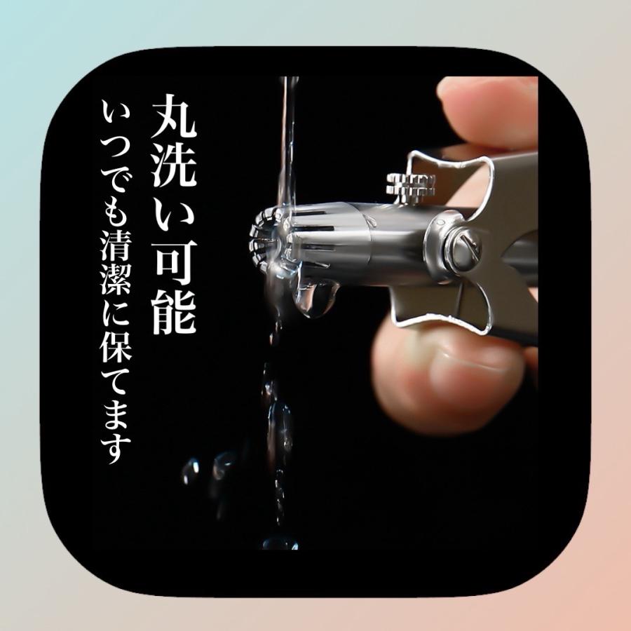 ステンレス耳・鼻毛カッター ブラシ付き 鼻毛カッター 手動式 電池不要 コンパクト ステンレス ブラシ