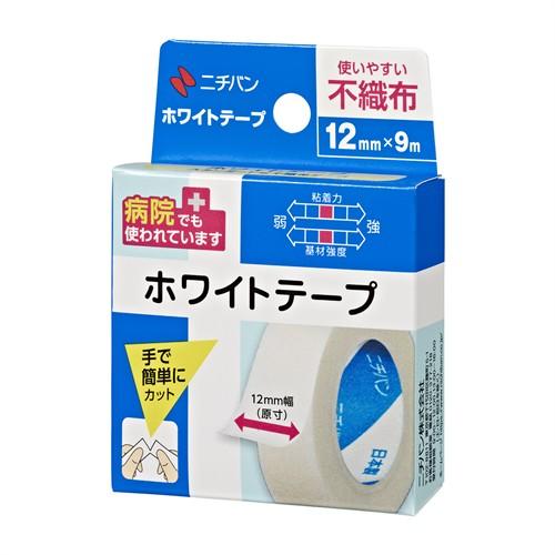 NICHIBAN（ニチバン） ホワイトテープ (1個) 12mm×9m 紙テープ
