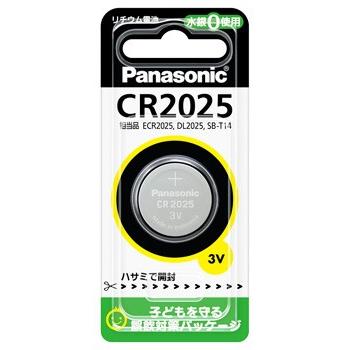 パナソニック　コイン形リチウム電池　CR2025P　(1個)　マイクロ電池｜tsuruha