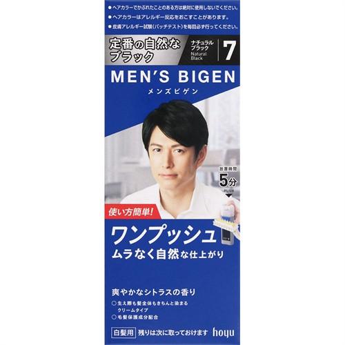 ホーユー メンズビゲン ワンプッシュ 7 ナチュラルブラック (1個) 男性用 白髪用 ヘアカラー　医薬部外品