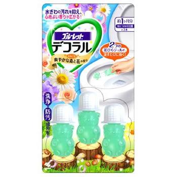 小林製薬　ブルーレット　デコラル　爽やかな森と花の香り　(7.5g×3本)　トイレ用　芳香剤｜tsuruha