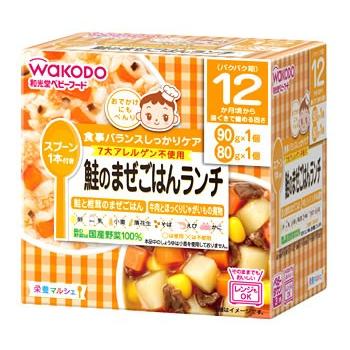 和光堂　栄養マルシェ　鮭のまぜごはんランチ　12か月頃から　(90g+80g)　ベビーフード　※軽減税率対象商品｜tsuruha