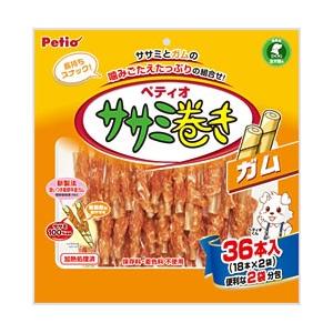 ヤマヒサ　ペティオ　ササミ巻きガム　(36本入)　全犬種　間食用｜tsuruha