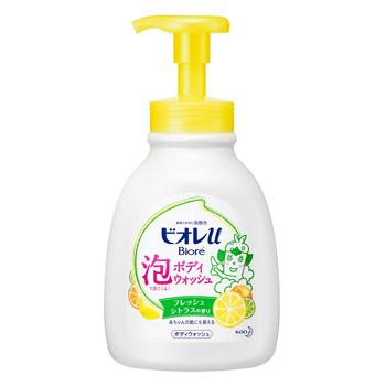 花王 ビオレu 泡で出てくるボディウォッシュ フレッシュシトラスの香り ポンプ (600mL) 本体 ボディソープ｜tsuruha