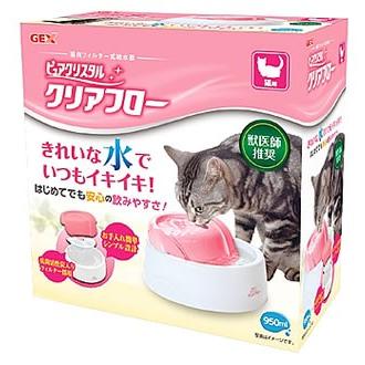 ジェックス ピュアクリスタル クリアフロー 猫用 ピンク 1個 フィルター式給水器 ツルハドラッグ 通販 Paypayモール