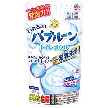 アース製薬 らくハピ いれるだけバブルーン トイレボウル 一発泡洗浄 (160g) トイレ用 洗浄剤 の商品画像