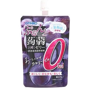 訳あり品送料無料 オリヒロ ぷるんと蒟蒻ゼリー スタンディング カロリーゼロ 巨峰 130g 軽減税率対象商品