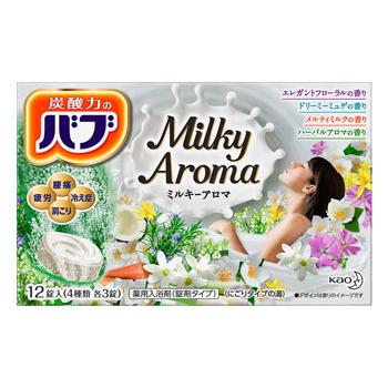 花王 バブ ミルキーアロマ (12錠) 入浴剤 炭酸タイプ 医薬部外品｜tsuruha