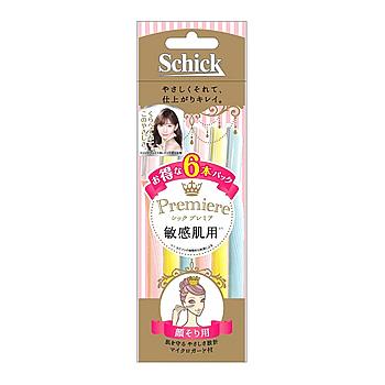 シック プレミア 敏感肌用 Lディスポ (6本) 顔そり用 マイクロガード付