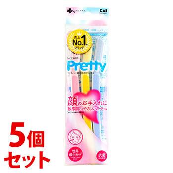 くらしリズム 《セット販売》 プリティー 顔用カミソリ L (3本入)×5個