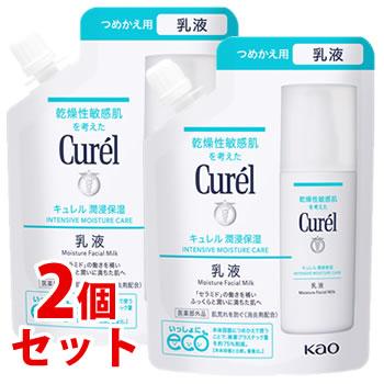《セット販売》　花王 キュレル 潤浸保湿 乳液 つめかえ用 (100mL)×2個セット 詰め替え用 Curel　医薬部外品　送料無料（Yahoo!・ツルハドラッグ ヤフー店）