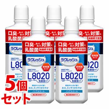 《セット販売》　ジェクス L8020乳酸菌使用 新ラクレッシュマイルド マウスウォッシュ (450mL)×5個セット 洗口液（Yahoo!・ツルハドラッグ ヤフー店）