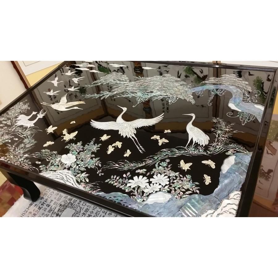 韓国家具】韓国お膳 螺鈿テーブル鶴柄 : 韓国雑貨 KOKOREA ヤフー店