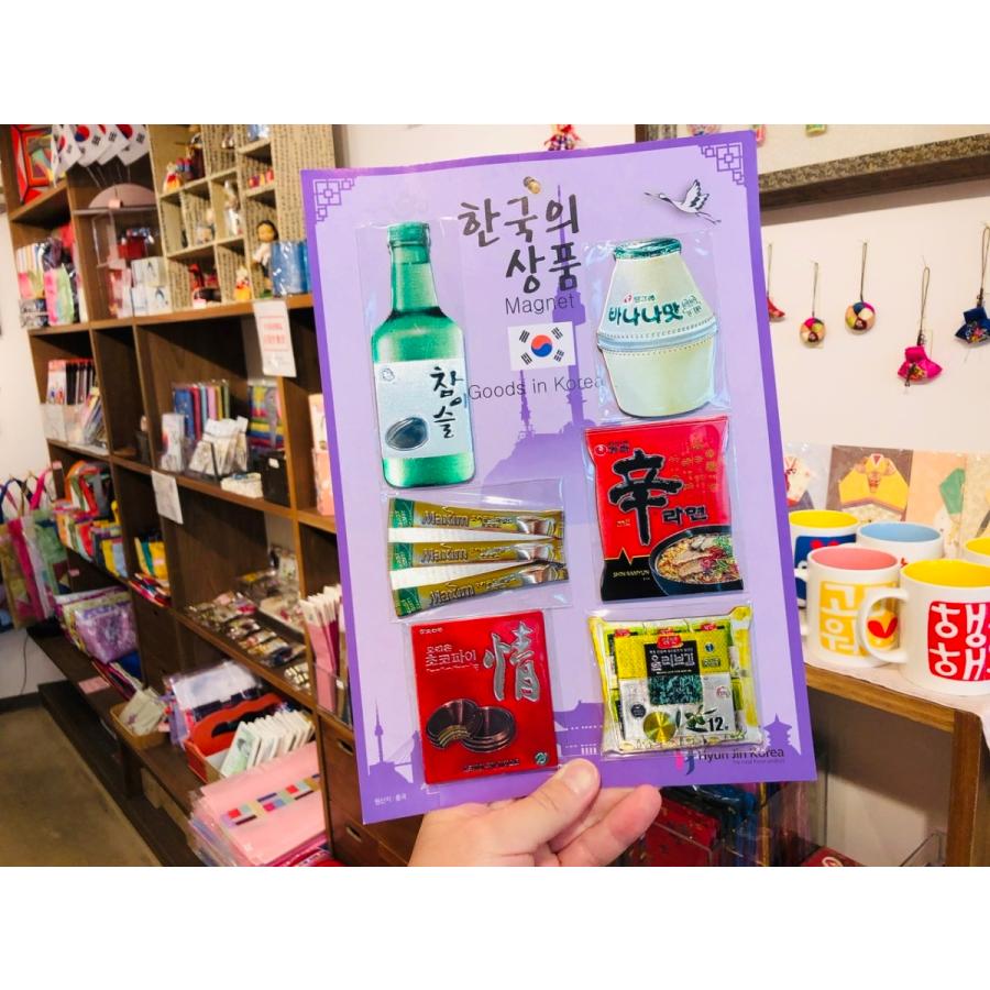 韓国の定番食品シリーズのマグネット チャミスル バナナウユ 辛ラーメン 韓国海苔 チョコパイ Maxim 直営店