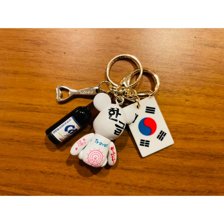 希望者のみラッピング無料 Kokoreaオリジナル クマのキーホルダー 韓国国旗 韓国ビール Cass Materialworldblog Com