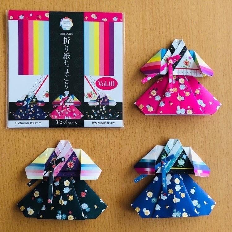 折り紙ちょごり 折り紙アート 折り紙キット vol.1~vol.3 ネコポス発送