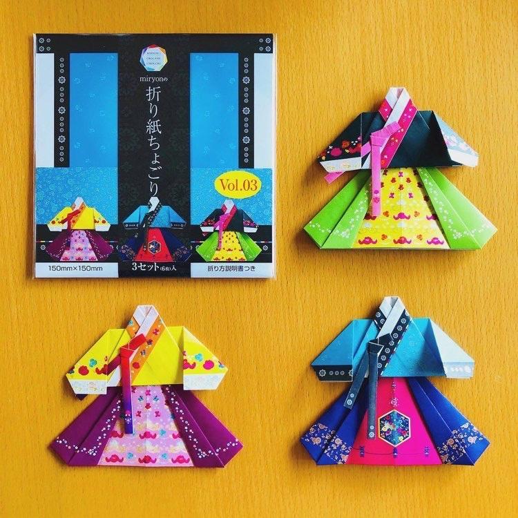 折り紙ちょごり 折り紙アート 折り紙キット vol.1~vol.3 ネコポス発送