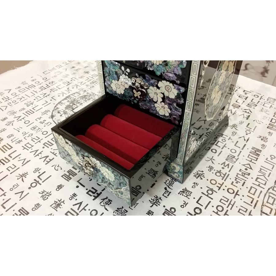 ■韓国伝統工芸品　螺鈿細工小物入れ 3段宝石箱 Amazon.co.jp: 極 韓国 螺鈿細工 螺鈿漆器 宝石箱 ジュエリー