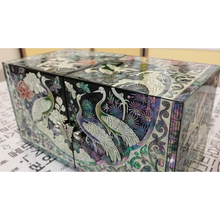 韓国雑貨 螺鈿細工 鶴柄 宝石箱 ジュエリーボックス : 韓国雑貨 韓国雑貨 螺鈿細工 鶴柄 宝石箱 ジュエリーボックス : 韓国雑貨