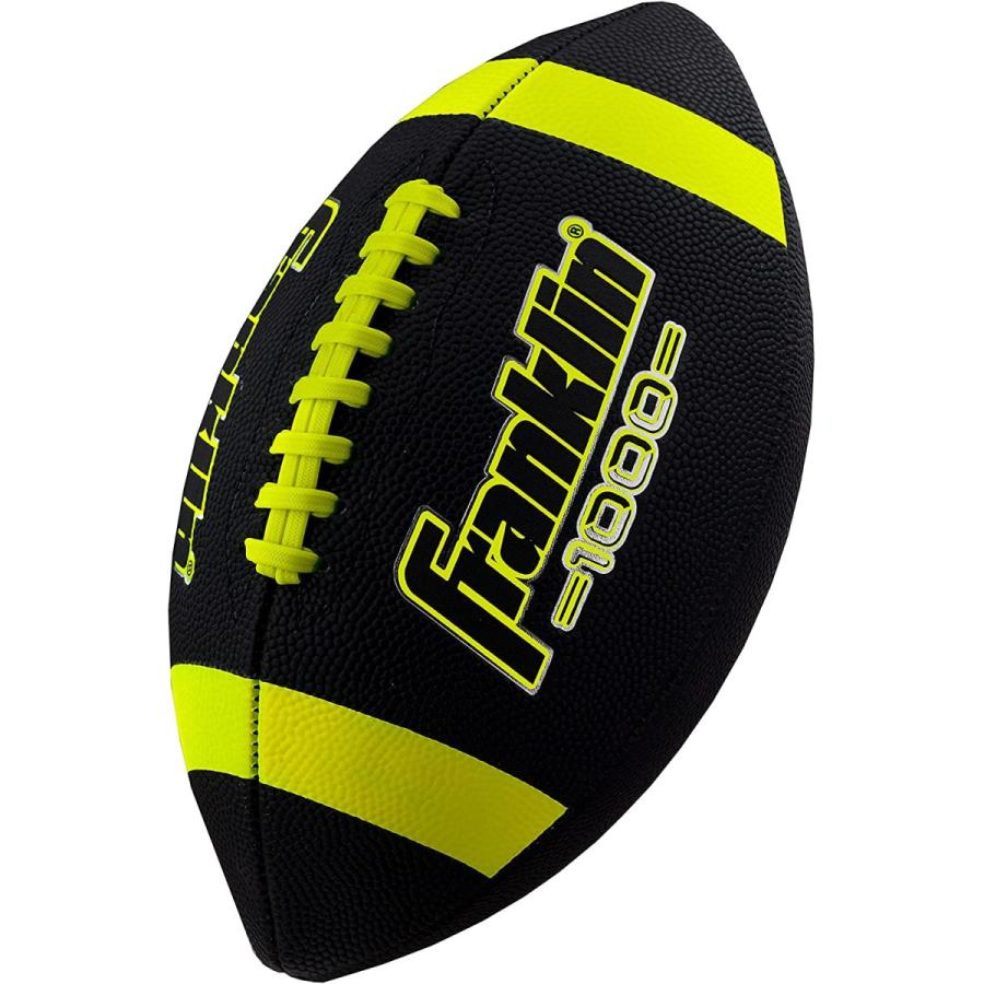 低価格で大人気の Franklin Sports ジュニアサイズ アメリカンフットボール 合成皮革 子供用 キッズボール 練習用 ブラック オプティック Wantannas Go Id
