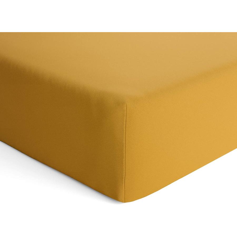 natemia / フィットベビーベッドシーツ 100％オーガニックコットン シルキーソフト 低アレルギー性 71x132cm - Gold (ゴールド)