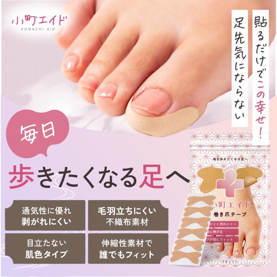 小町エイド 巻き爪 テープ【専門医院共同】【痛み改善・もちっピタっ
