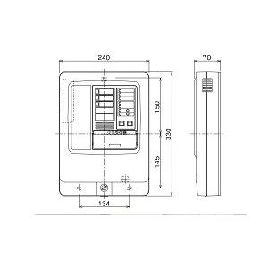 P型2級火災受信機 ニッタン 2PK1 3回線 露出型 樹脂製