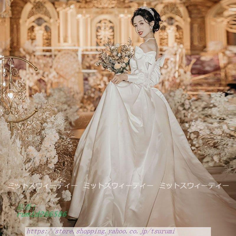 21新作 ウェディングドレス 長袖 オフショルダー Aラインドレス ウエディングドレス 二次会 花嫁 姫系 ロングドレス ブライダル 披露宴 秋冬 結婚式 パーティードレス 新入荷 Www Ypsilonjewelry Com