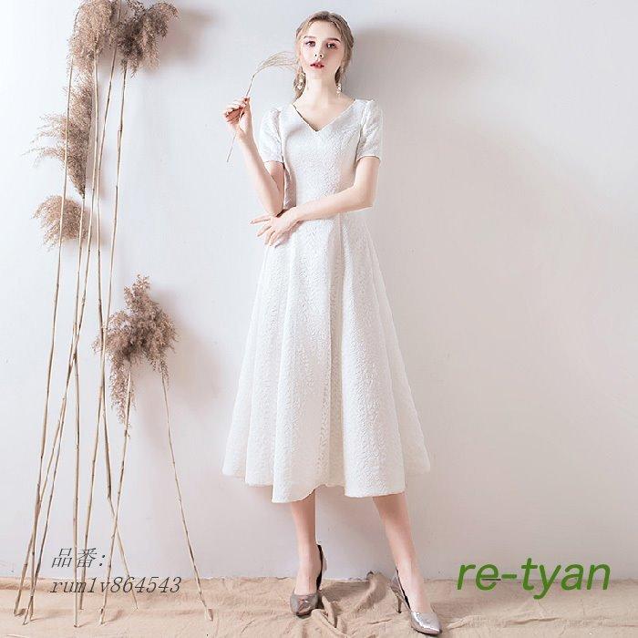 10 Off 演奏会衣装 挙式 カジュアル 花嫁パーティドレス結婚式二次会白ワンピース ミモレ丈 ミニドレス ウェディグドレス お呼ばれ コンサート 大きいサイズ 披露宴 Aライン サイズ L Www 11thspace Com