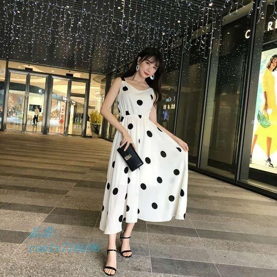 ロング ワンピース ドット おしゃれ バックシャン 大人 ノースリーブ 代 かわいい 白 40代 10代 黒 ホワイト 旅行 ブラック 30代 日本正規品