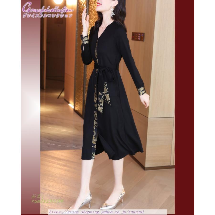 Aライン ブラック 無地 結婚式ワンピース フォーマルドレス お食事会 姪 お洒落 叔母 姪 ぼっちゃり お見合い 祖母 Tsurumi Shop 両親 顔合わせ服装40代50代60代70代 Rum2s お見合い 母親 購入 時期