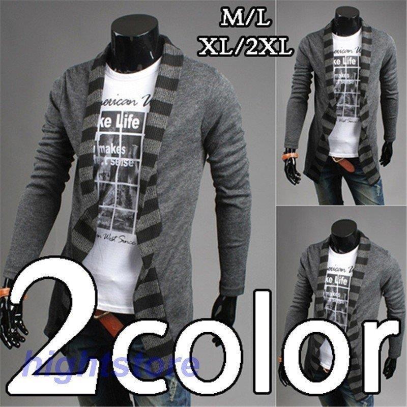 ファッションの トップス カーディガン ニット メンズ ニット カーデ 無地 長袖 ロング丈 カーディガン ニット メンズ ニット カーデ 無地 長袖 ロング丈 大きいサイズ セーター ロング お兄系 プレゼント Www Threeriversofs Com