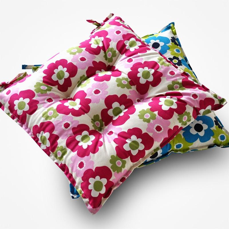 クッション 椅子 シート イス 床用 約 45×45 cm リトルフフラ 北欧 花