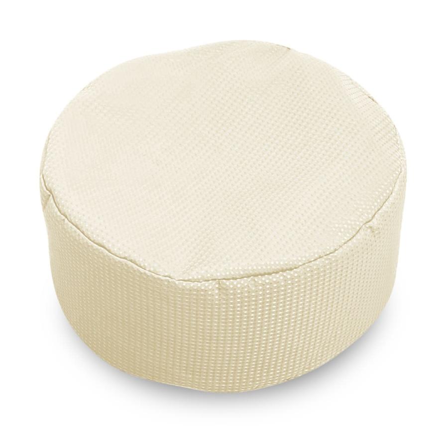 ビーズクッション タイコ型 直径52×高さ25cm カジュアルドット 織柄