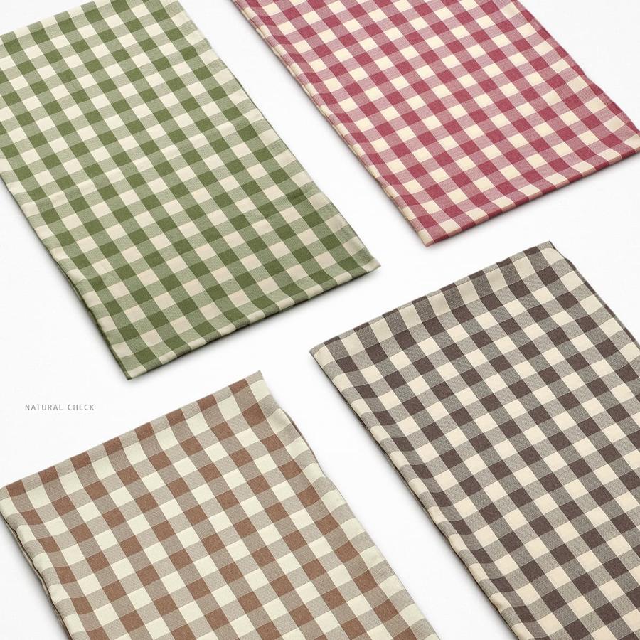 長座布団カバー 日本製 約68×120cm ナチュラルチェック 大判 東北判