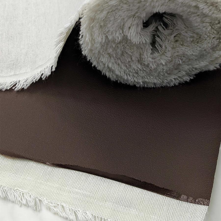 合皮生地 R-24 ブラウン 焦茶色 切り売り 裏布地 競技用自動車内装等