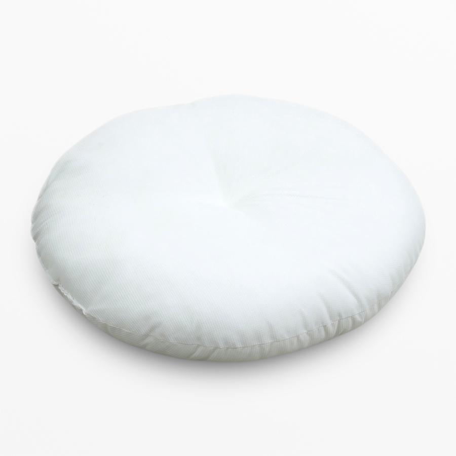 ラウンドクッション ガワ直径約60cm 白 ヌード 日本製 カバーをかけて